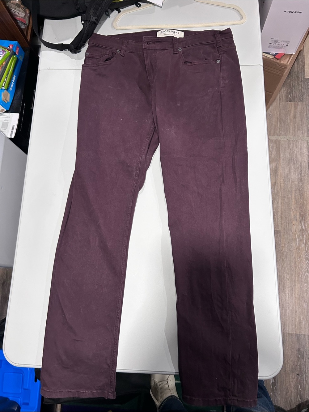 Brody Jeans Relaxed Fit Men's Jeans - Deep Burgundy